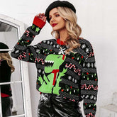 Lesmart Dinosaur Print Ugly Christmas Sweater